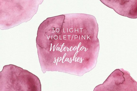 30 Watercolor Splash Clipart & Illustrations