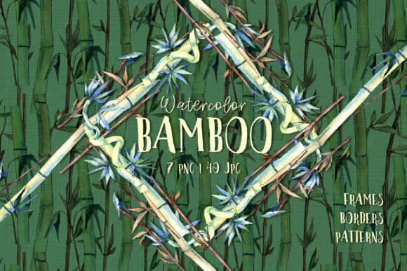 Bamboo Watercolor Illustrations for Sellers