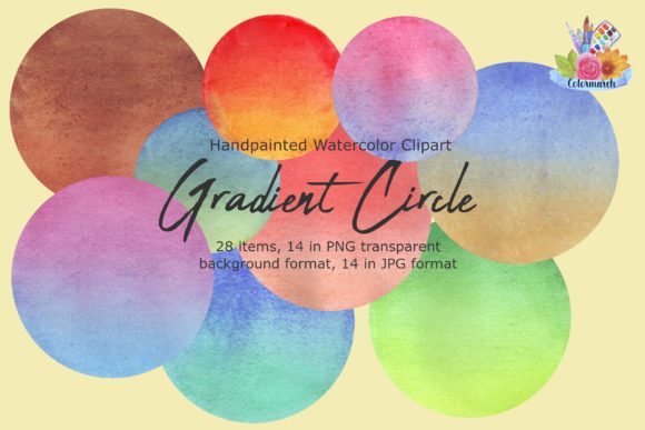 Gradient Circle Watercolor Clipart Review