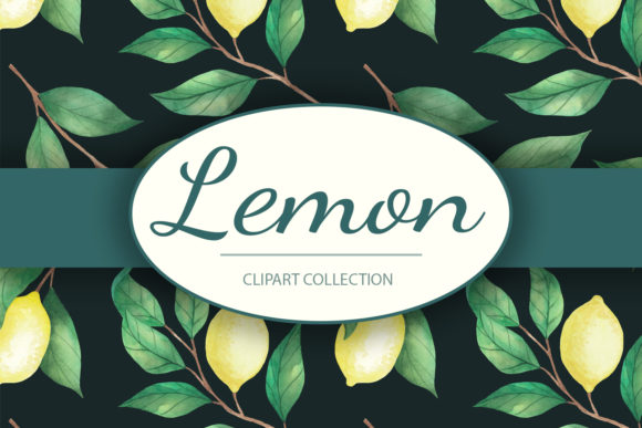Lemon Watercolor Clipart & Illustrations