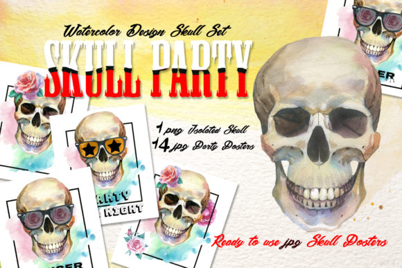 Skull Party Print Watercolor Set Review