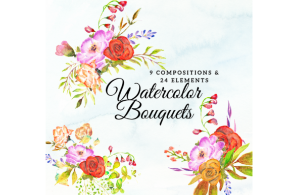 Watercolor Bouquets and Flowers Review