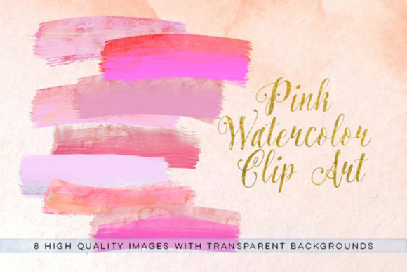 Watercolor Brush Strokes Clip Art & Illustrations